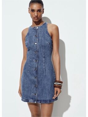 ZARA Sleeveless Denim Dress